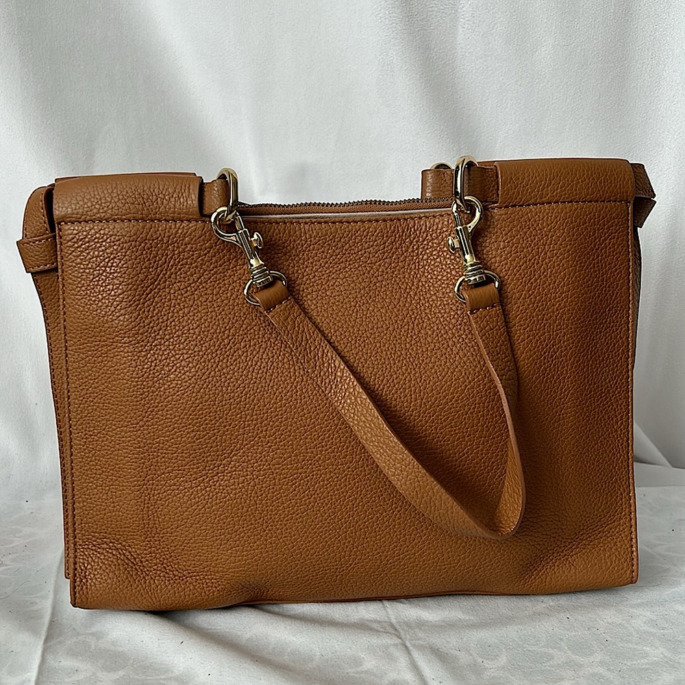 Iacucci Italy Luxurious Caramel Brown Pebbled Leather Handbag Purse 🌸🌸 - Picture 2 of 9